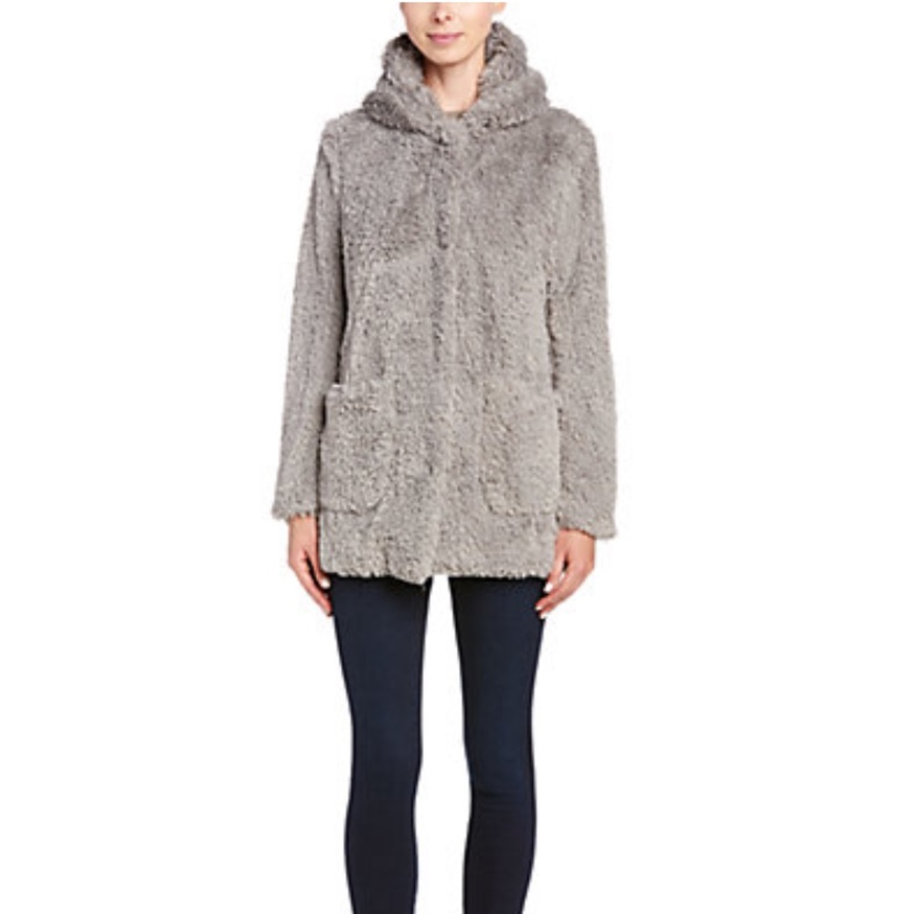 Kenneth Cole New York Faux Fur Hooded Coat